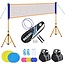 Benson Complete set voor badminton en frisbee - 25-delig - inclusief draagtas en accessoires