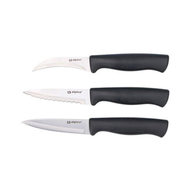 Alpina Messenset - 3-delig - Roestvrij staal - Zwart - Vaatwasserbestendig