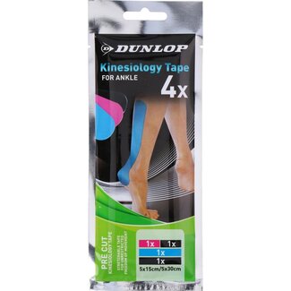 Dunlop Kinesiotape enkel - 4 stuks - kinesiologie tape / medical tape / sporttape