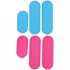Dunlop Kinesiotape buik/borst - 6 stuks - elastisch katoen - waterproof - huidvriendelijk