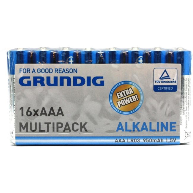 Grundig Power Alkaline batterijen AAA - 16 stuks