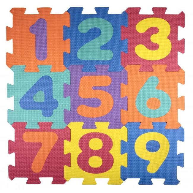 Lifetime Puzzelmat met cijfers - 18-delig - Zacht foam - 96x96 cm - Kleurrijk en veilig