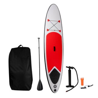 Dunlop Opblaasbaar Sup Board met Accessoires - Rood/Wit - 305 x 71 x 10 cm.