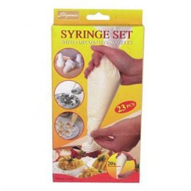Lifetime Slagroomspuit - 23-delig - Herbruikbare tuitzakken - 3 spuitmondjes - Gemakkelijk te reinigen