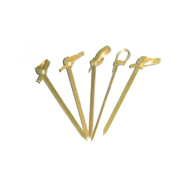 Lifetime Bamboespiesjes met knoop - 15 cm - 40 stuks - Voor barbecue en borrel