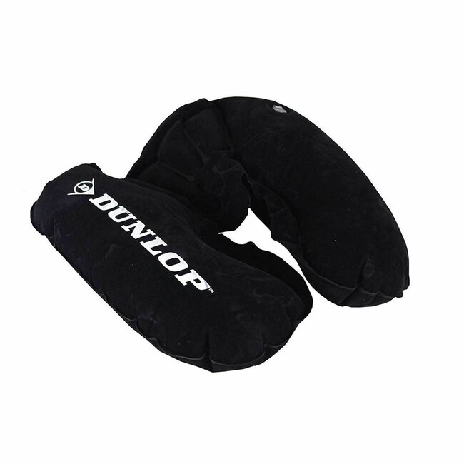 Dunlop Opblaasbaar nekkussen - Compact en zacht - Inclusief etui - Zwart