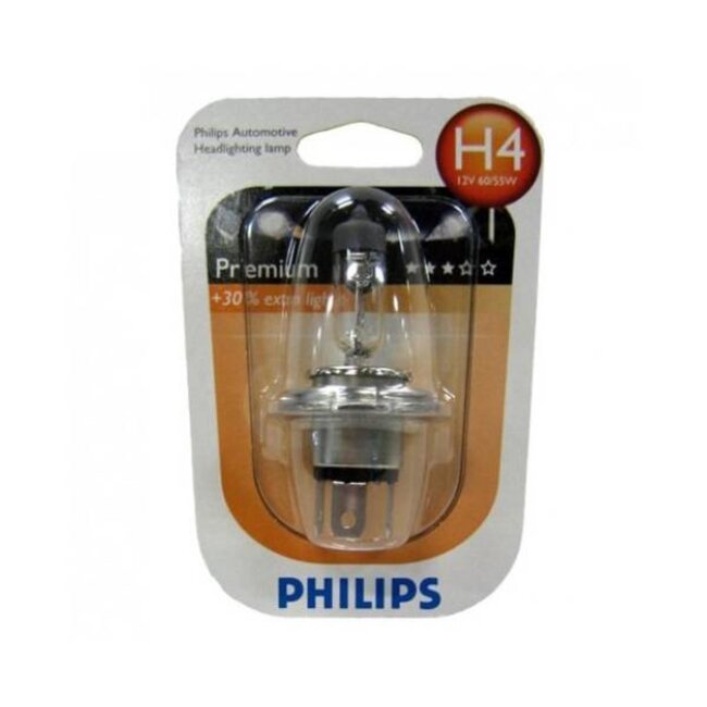 Philips Autolamp H4 - P43T 60/55 Watt. - 12 Volt Premium