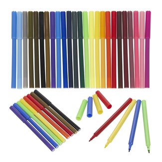 Lifetime kids viltstiften Set heldere kleuren in etui (50 stuks)