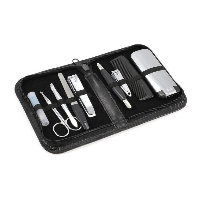 Lifetime 9-delige manicure- en pedicureset - luxe reisetui - compleet verzorgingspakket