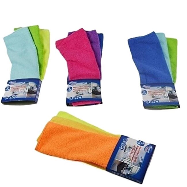 Lifetime Microvezeldoeken - Hoog absorberend - Streeploos resultaat - 30x30 cm - 3 stuks