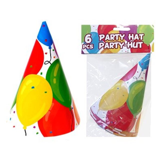 Lifetime Feesthoedjes - Karton - Multicolor - Junior - 6 stuks