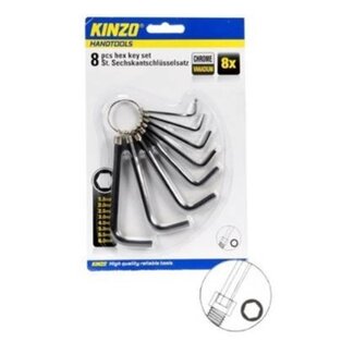 Kinzo Inbussleutels Ring 1.5 t/m 6.0 mm - 8 delig