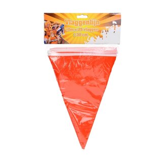 Lifetime Oranje vlaggenlijn - 10 meter - 25 vlaggen - sfeervol voor Koningsdag