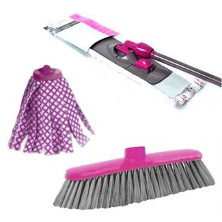 Lifetime Schoonmaakset - 120 cm - Aluminium Steel - 5-delig - Kleurrijk Design