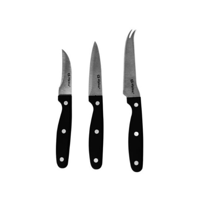 Alpina Luxe messenset - RVS - zwart - 3-delig - vaatwasserbestendig