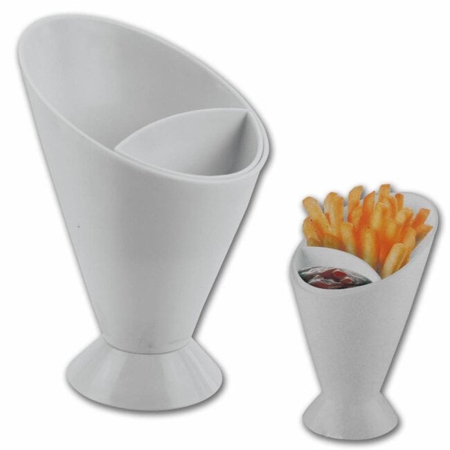 Lifetime Mini Friet - Snackhouder Puntzak model - 10 x 16.5 cm