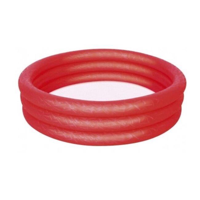 Bestway Opblaasbare Zwembad 282 liter - 3-Rings - 152 x 30 cm. - Rood