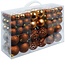 Lifetime Kerstballen set - 100 ballen - Plastic / Kunststof | Koper / Bruin