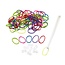 Lifetime Kleurrijke loom elastiekjes - 1 kilo - inclusief loombord - creatief knutselplezier
