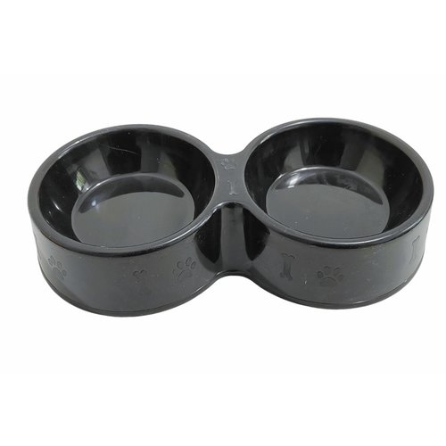 Benson Dubbele Voerbak - Hond & Kat - Rond - Ø 14.5 x 27.3 cm - Zwart Benson Dubbele Voerbak - Hond & Kat - Rond - Ø 14.5 x 27.3 cm - Zwart