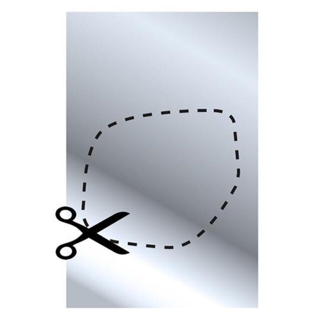 ProPlus Multifunctionele plakspiegel - flexibel en op maat te snijden - 202 x 126 mm