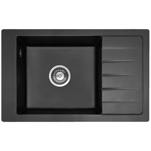 REA Sten Keukenspoelbak - Graniet - 48 x 79.5 x 20 cm - Mat Zwart REA Sten Keukenspoelbak - Graniet - 48 x 79.5 x 20 cm - Mat Zwart