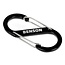 Benson Dubbele karabijnhaak set - 22 x 50 mm - Zwart, rood en blauw - 3 stuks