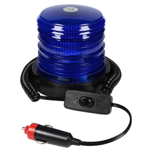 Benson Zwaailamp - LED - Blauw - 12 Volt met Schakelaar
