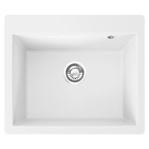 REA Lin Keukenspoelbak - Graniet - 50 x 60 x 22.5 cm - Mat Wit REA Lin Keukenspoelbak - Graniet - 50 x 60 x 22.5 cm - Mat Wit