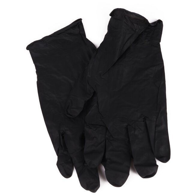 Benson Wegwerphandschoenen - Nitril - Medium - Poedervrij - Zwart - 100 stuks