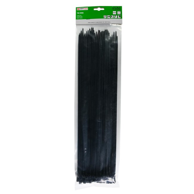 Hofftech Kabelbinders - UV-bestendig - Nylon - 430 mm - Zwart - 100 stuks