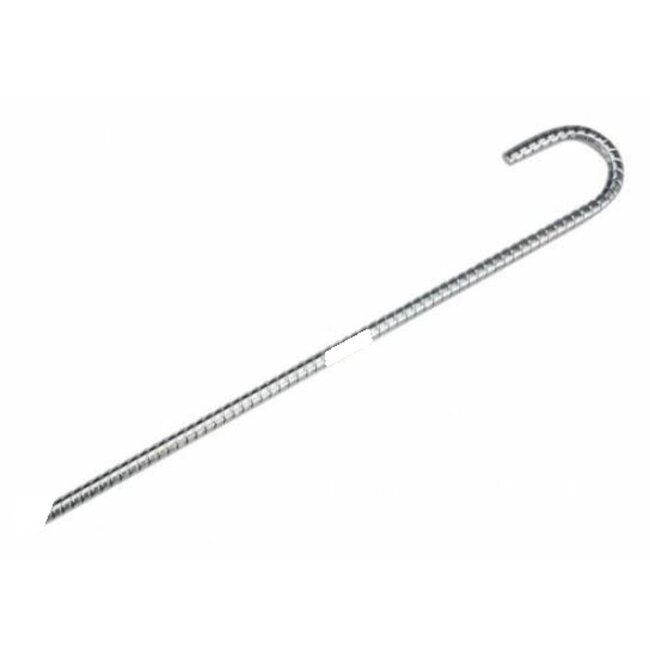 Benson Gebogen grondpen - koolstofstaal - 380 mm - zilver