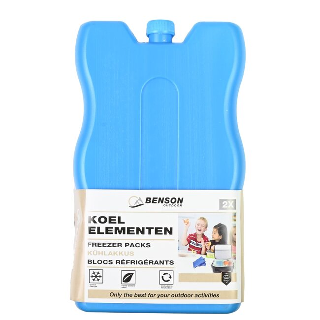 Benson Compacte koelelementen - 160 x 95 x 20 mm - Blauw - 2 stuks