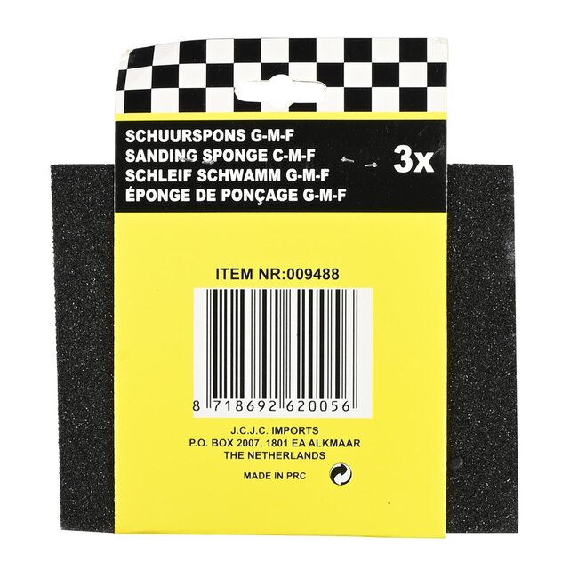 Benson Flexibele schuurspons - nat en droog schuren - korrel 80/180/240 - 120x100 mm