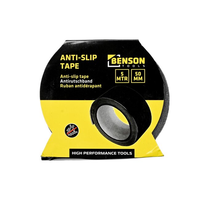 Benson Antislip tape - 50 mm x 5 meter - extra grip - zwart