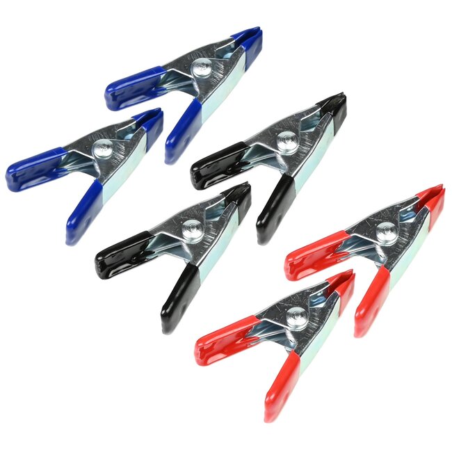 Benson Krachtige marktklemmen - 50 mm - set van 6 - diverse kleuren