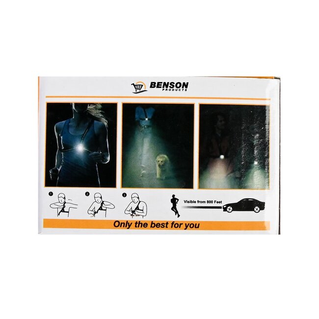 Benson Veiligheidsvest - Reflecterend - COB-LED - 3 standen - Felgeel - AAA batterijen