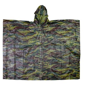 Benson Duurzame regenponcho - camouflage - PVC - 102 × 127 cm - voor kinderen en volwassenen