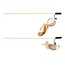 Benson Interactief kattenspeelgoed - hengel met bal en muis - wit/kamillebruin - 2 stuks