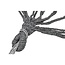 Benson Complete hangmat met karabijnhaak - 200 x 100 cm - grijs - inclusief bevestigingsmaterialen