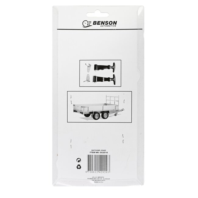 Benson Hoogwaardige motorkaphaak set - zwart - 2-delig - slijtvast - eenvoudig te installeren