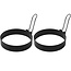 Benson Kookring set - Staal en PTFE - Ø10 cm - 2 stuks - Opvouwbare handgreep