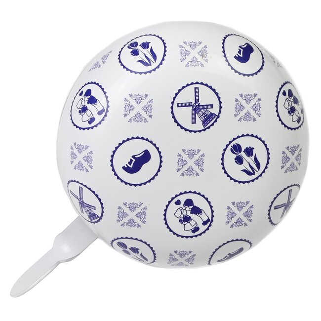 Benson Stijlvolle fietsbel - ding dong - Ø 80 mm - Holland print - blauw