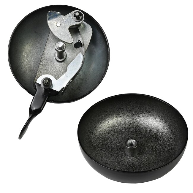 Benson Stijlvolle fietsbel - ding dong geluid - Ø 80 mm - mat zwart - eenvoudig te monteren