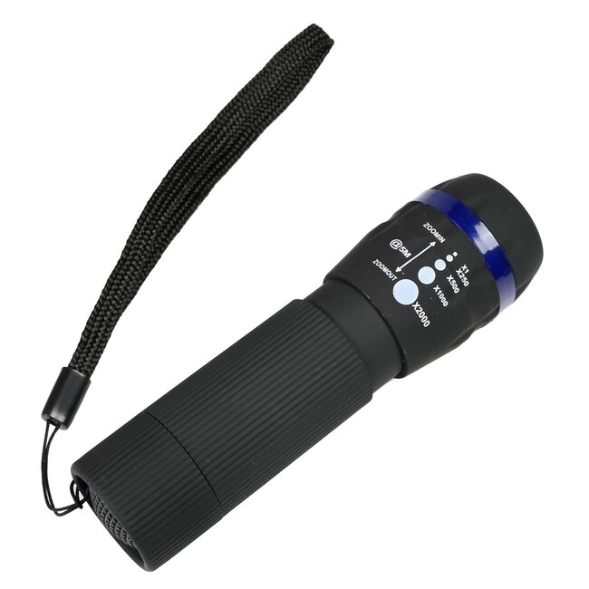 Benson Tactical LED zaklamp - 5 zoomstanden - 50 lumen - kleurenmix