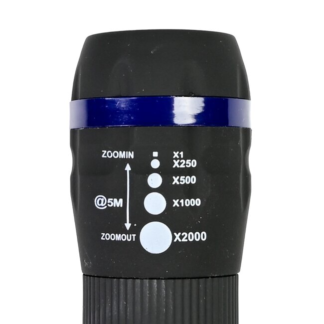 Benson Tactical LED zaklamp - 5 zoomstanden - 50 lumen - kleurenmix