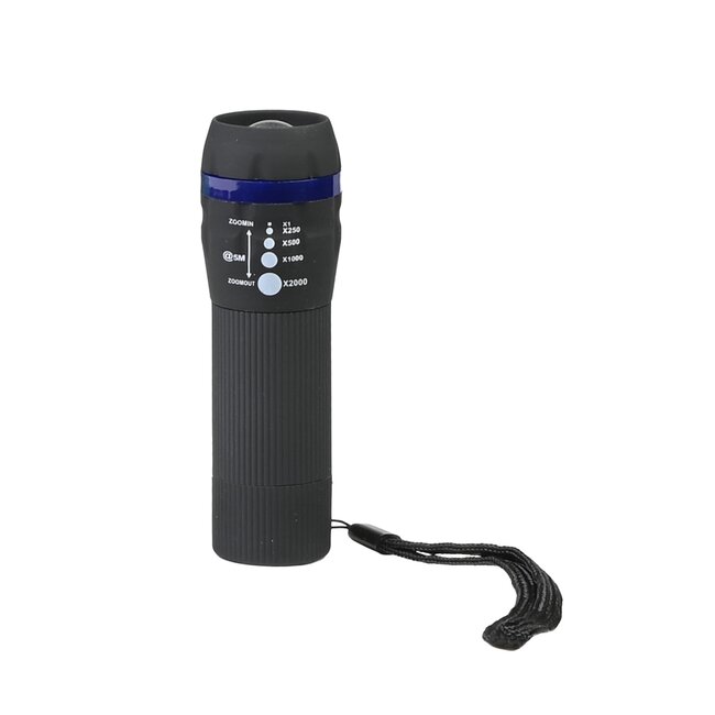 Benson Tactical LED zaklamp - 5 zoomstanden - 50 lumen - kleurenmix