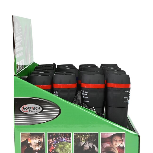 Benson Tactical LED zaklamp - 5 zoomstanden - 50 lumen - kleurenmix