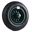 Benson Complete set kruiwagenwiel met as - luchtband - 400 mm - groen kunststof velg - 180 kg draagkracht