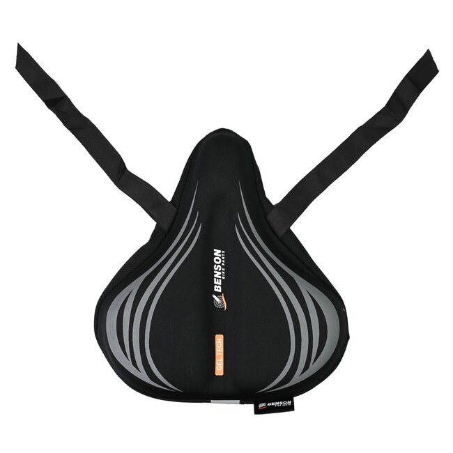 Benson Comfortabel fietszadeldek - Gel Tech - Reflectie - 300 x 280 mm - zwart